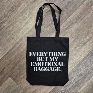 Women's Black and White Graphic Print Tote Bag‎